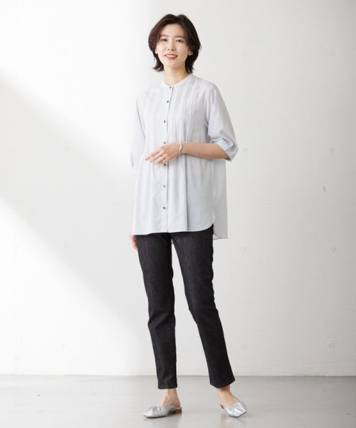 J.PRESS LADIES（LARGE SIZE）(J．プレス　レディス（大きいサイズ）)/【WEB限定・洗える】ラミーポプリン ピンタック ブラウス/img04