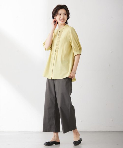 J.PRESS LADIES（LARGE SIZE）(J．プレス　レディス（大きいサイズ）)/【WEB限定カラーあり・洗える】ラミーポプリン バンドカラー ブラウス/img06