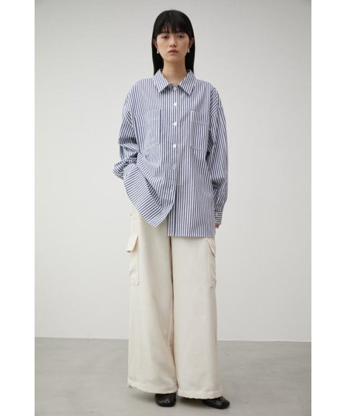 AZUL by moussy(アズールバイマウジー)/RELATECH COTTON LOOSE SHIRT/img12