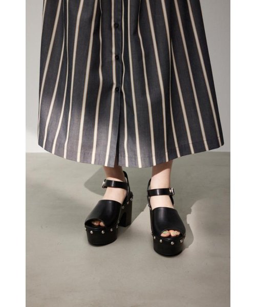 AZUL by moussy(アズールバイマウジー)/CHUNKY HEEL STUDS SANDALS/img09