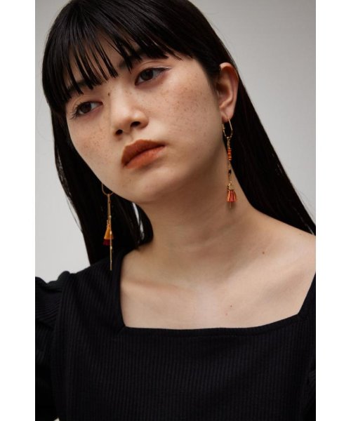 AZUL by moussy(アズールバイマウジー)/TASSEL BEADS CHAIN EARRINGS/img08