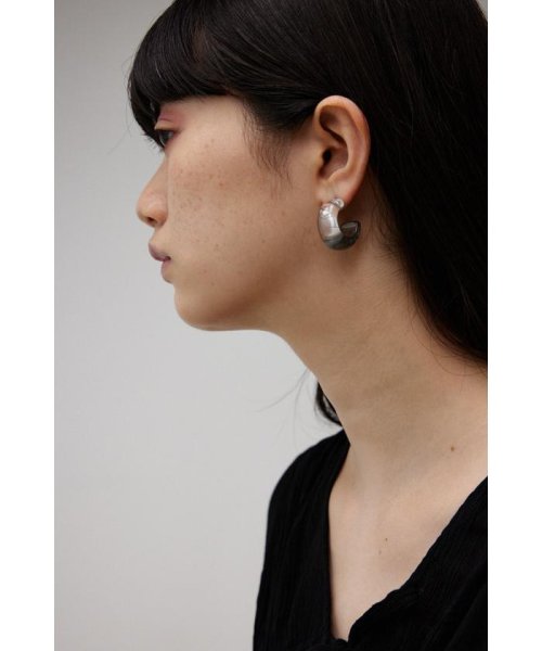 AZUL by moussy(アズールバイマウジー)/BICOLOR CLEAR HOOP EARRINGS/img08