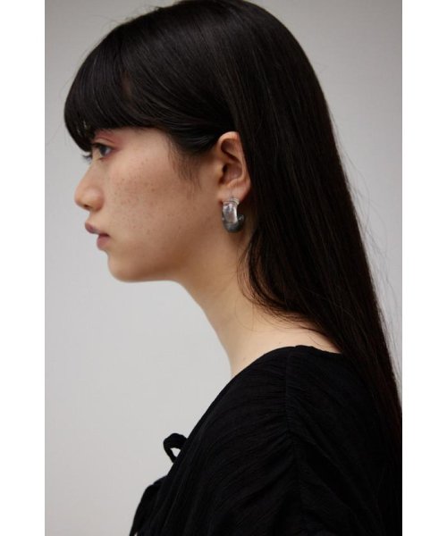 AZUL by moussy(アズールバイマウジー)/BICOLOR CLEAR HOOP EARRINGS/img10