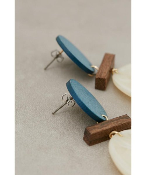 AZUL by moussy(アズールバイマウジー)/WOOD × MARBLE ACRYL EARRINGS/img02