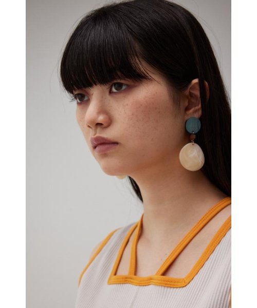 AZUL by moussy(アズールバイマウジー)/WOOD × MARBLE ACRYL EARRINGS/img03