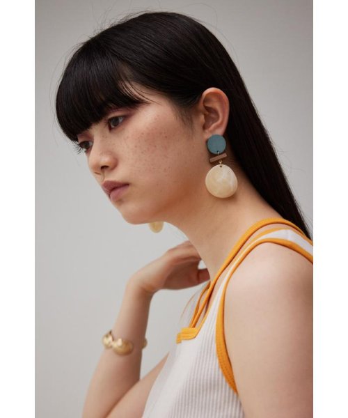 AZUL by moussy(アズールバイマウジー)/WOOD × MARBLE ACRYL EARRINGS/img04