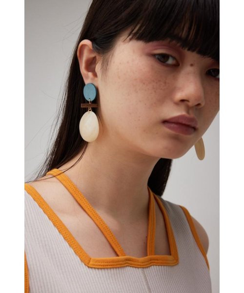 AZUL by moussy(アズールバイマウジー)/WOOD × MARBLE ACRYL EARRINGS/img05