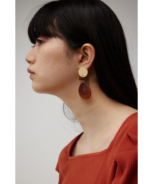 AZUL by moussy(アズールバイマウジー)/WOOD × MARBLE ACRYL EARRINGS/img10