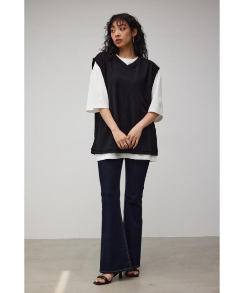 AZUL by moussy(アズールバイマウジー)/V－NECK VEST SET TEE/img12