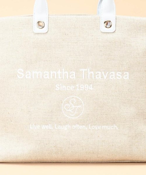 Samantha Thavasa(サマンサタバサ)/ロゴ刺繍リネントートバッグ 大サイズ/img17