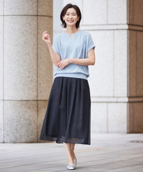 J.PRESS LADIES（LARGE SIZE）(J．プレス　レディス（大きいサイズ）)/【WEB限定カラーあり・洗える】 ブライトスパンボイル スカート/img01