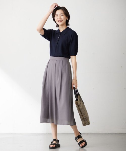 J.PRESS LADIES（LARGE SIZE）(J．プレス　レディス（大きいサイズ）)/【WEB限定カラーあり・洗える】 ブライトスパンボイル スカート/img04