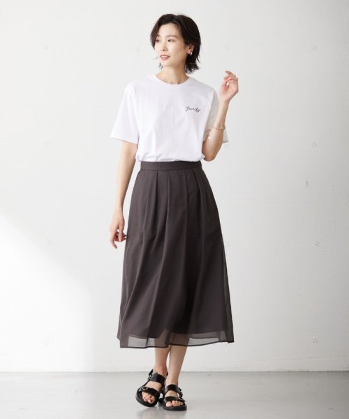 J.PRESS LADIES（LARGE SIZE）(J．プレス　レディス（大きいサイズ）)/【WEB限定カラーあり・洗える】 ブライトスパンボイル スカート/img09