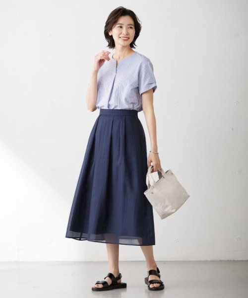 J.PRESS LADIES（LARGE SIZE）(J．プレス　レディス（大きいサイズ）)/【WEB限定カラーあり・洗える】 ブライトスパンボイル スカート/img15