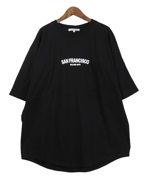 LUXSTYLE(ラグスタイル)/バックロゴ発泡プリント半袖ビッグTシャツ/Tシャツ メンズ 半袖 ビッグシルエット バック ロゴ 発泡プリント/img10