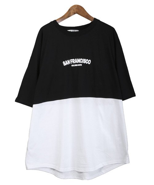 LUXSTYLE(ラグスタイル)/バックロゴ発泡プリント半袖ビッグTシャツ/Tシャツ メンズ 半袖 ビッグシルエット バック ロゴ 発泡プリント/img13