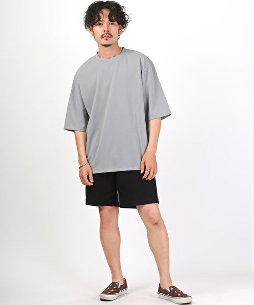 LUXSTYLE(ラグスタイル)/ジョーゼットBIGTシャツ/Tシャツ メンズ 半袖 5分袖 ビッグシルエット 無地 梨地 ジョーゼット/img06
