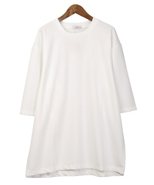 LUXSTYLE(ラグスタイル)/ジョーゼットBIGTシャツ/Tシャツ メンズ 半袖 5分袖 ビッグシルエット 無地 梨地 ジョーゼット/img07