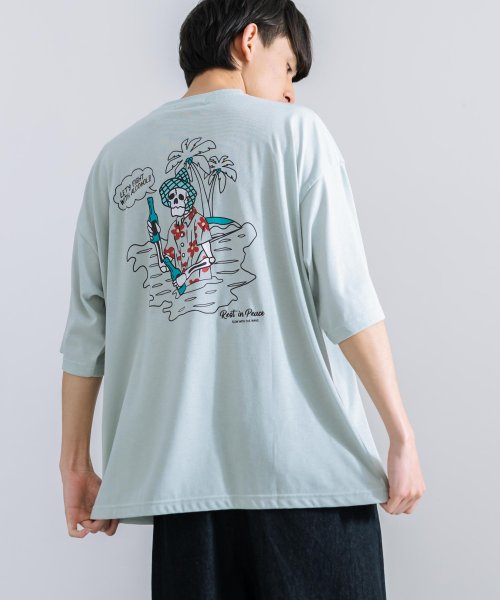 Rocky Monroe(ロッキーモンロー)/Tシャツ 半袖 刺繍 プリント スカル カットソー メンズ レディース ビッグシルエット オーバーサイズ ゆったり ルーズ ワイド クルーネック TC天竺 カジ/img27