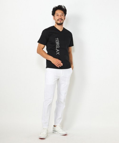 Men's Bigi(メンズビギ)/【1PIU1UGUALE3 RELAX】シルケットポンチラインストーンロゴTシャツ/img01