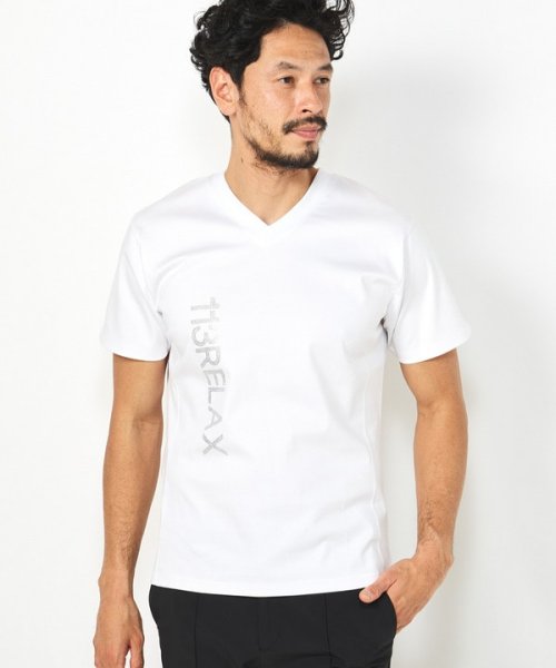 Men's Bigi(メンズビギ)/【1PIU1UGUALE3 RELAX】シルケットポンチラインストーンロゴTシャツ/img04