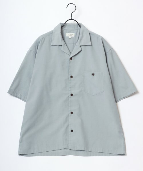 LAZAR(ラザル)/【Lazar】Oversize Polyester/Linen Open Collar Shirt/オーバーサイズ ポリエステル/麻 オープンカラー 半袖シャツ/img02