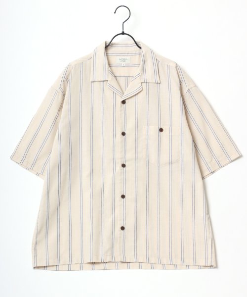 LAZAR(ラザル)/【Lazar】Oversize Polyester/Linen Open Collar Shirt/オーバーサイズ ポリエステル/麻 オープンカラー 半袖シャツ/img05