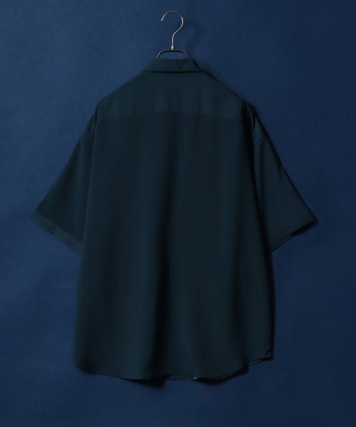 ANPAS(ANPAS)/【ANPAS】梨地 オーバーサイズ バイカラー ストライプ クレリック シャツ/メンズ 半袖 シャツ/img18