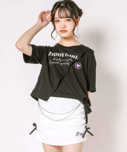 ZIDDY(ジディー)/【 ニコ☆プチ 掲載 】切り替えロゴTシャツ(130~160cm)/img02