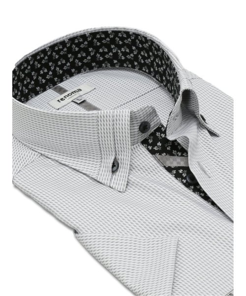 TAKA-Q(タカキュー)/ 形態安定 スタンダードフィット 3枚衿風 ボタンダウン 半袖 シャツ メンズ ワイシャツ ビジネス yシャツ 速乾 ノーアイロン 形態安定/img01