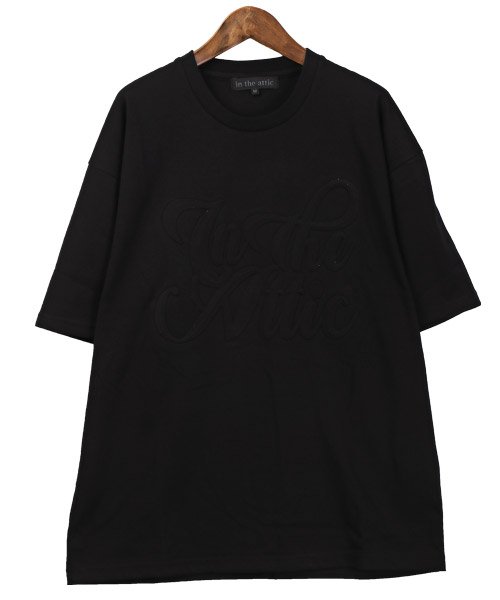 LUXSTYLE(ラグスタイル)/3DエンボスロゴプリントTシャツ/Tシャツ メンズ 半袖 半袖Tシャツ ビッグシルエット カットソー エンボス/img06