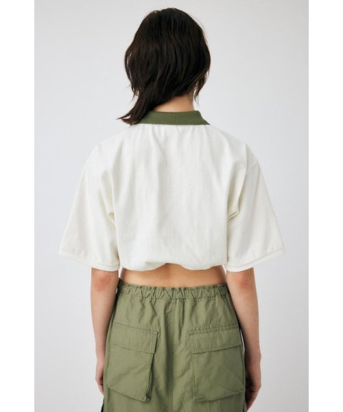 moussy(マウジー)/ELASTIC HEM CROPPED POLO/img03