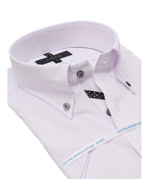 TAKA-Q(タカキュー)/クールファクター スタンダードフィット ボタンダウン 半袖 シャツ メンズ ワイシャツ ビジネス yシャツ 速乾 ノーアイロン 形態安定/img01