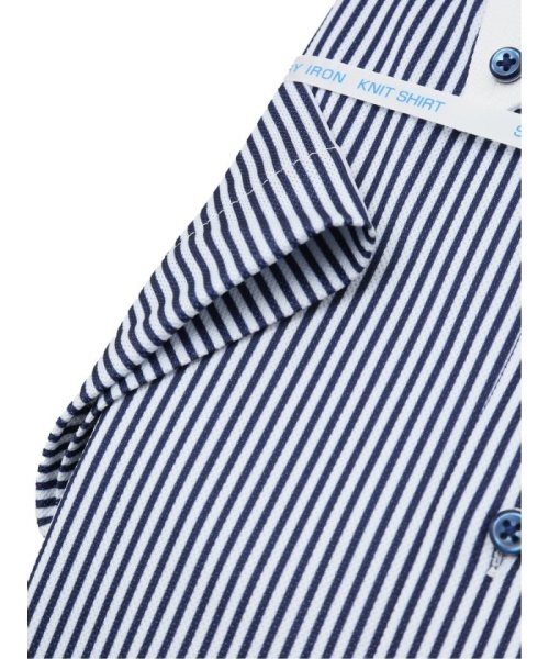 TAKA-Q(タカキュー)/クールパス スタンダードフィット ボタンダウン半袖ニット 半袖 シャツ メンズ ワイシャツ ビジネス yシャツ 速乾 ノーアイロン 形態安定/img02