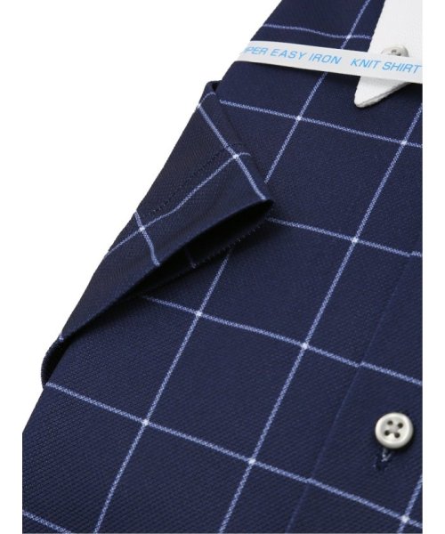 TAKA-Q(タカキュー)/クールパス スタンダードフィット ボタンダウン半袖ニット 半袖 シャツ メンズ ワイシャツ ビジネス yシャツ 速乾 ノーアイロン 形態安定/img02