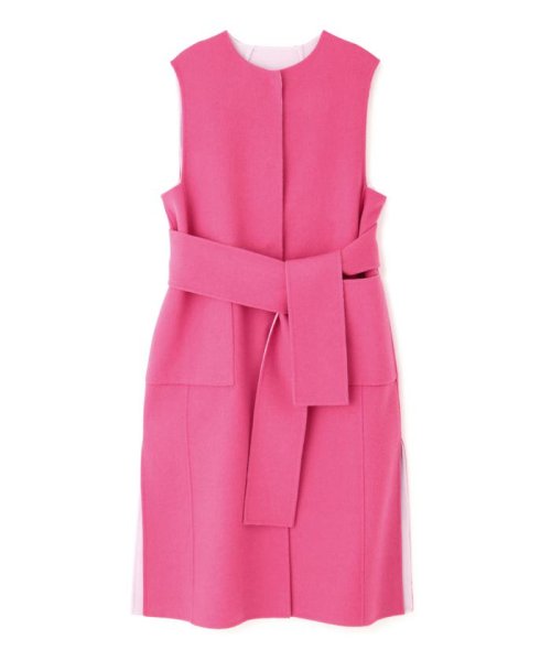 カシミヤ混 2TONE リバージャケットジレ 