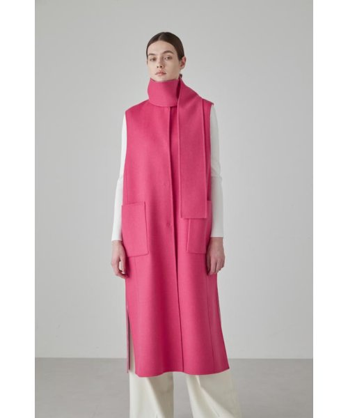 カシミヤ混 2TONE リバージャケットジレ 