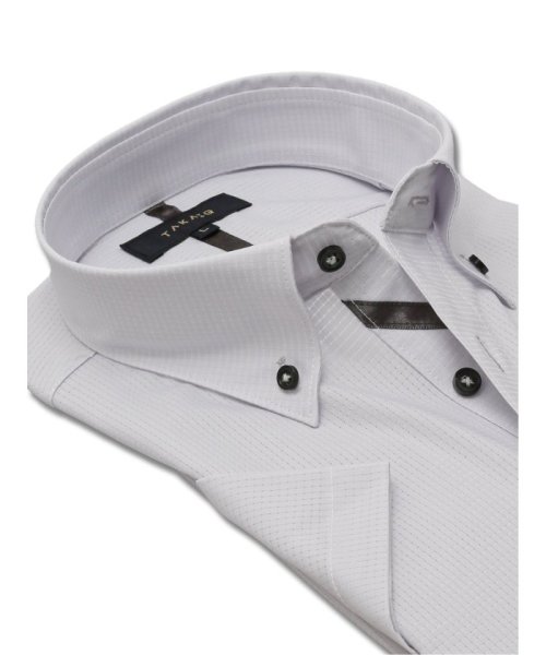 TAKA-Q(タカキュー)/ドットエア スタンダードフィット ボタンダウン半袖ニット 半袖 シャツ メンズ ワイシャツ ビジネス yシャツ 速乾 ノーアイロン 形態安定/img01