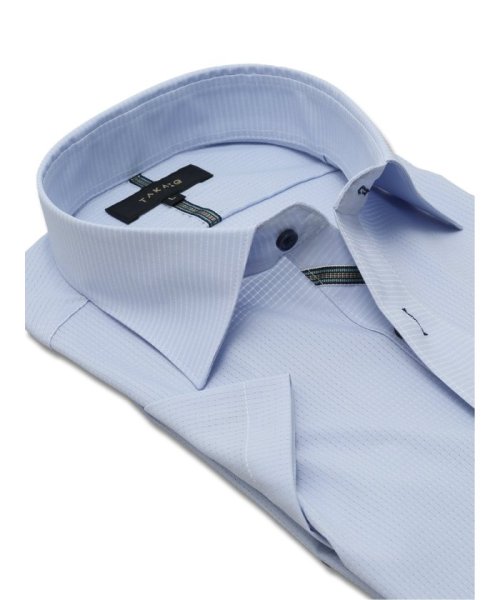 TAKA-Q(タカキュー)/ドットエア スタンダードフィット ワイドカラー半袖ニット 半袖 シャツ メンズ ワイシャツ ビジネス yシャツ 速乾 ノーアイロン 形態安定/img01