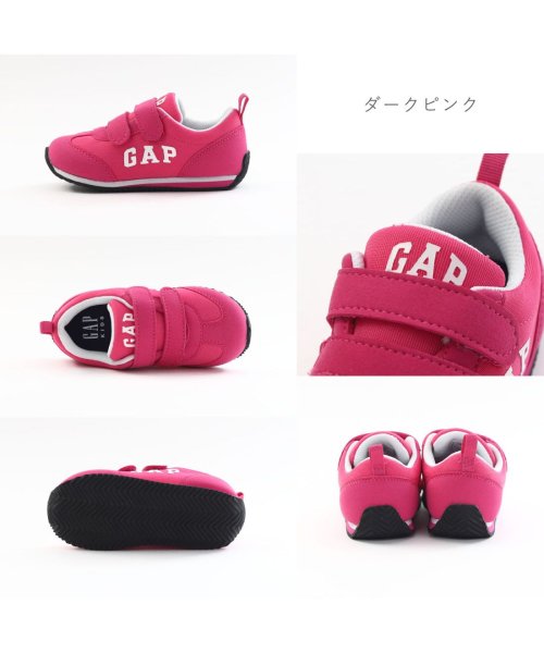 GAP(ギャップ)/GAP ギャップ キッズ ジュニア スニーカー マジックテープ ローカット ブラック ネイビー ピンク 黒 紺 男の子 女の子 ZE－GPK72336/img07