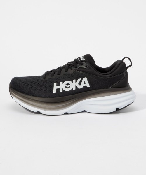 HOKA ONE ONE(ホカオネオネ)/ホカ HOKA 1127952 スニーカー W BONDI 8 レディース シューズ ボンダイ 8 靴 ホカオネオネ ブラック ホワイト 22.5～25.0cm/img10