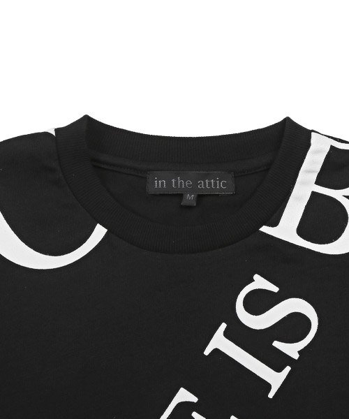 LUXSTYLE(ラグスタイル)/ランダムロゴプリントTシャツ/Tシャツ メンズ 半袖 半袖Tシャツ ビッグシルエット カットソー トップス/img13