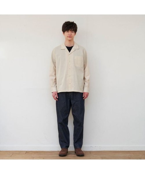 Pitta Re:)(ピッタリ)/リップストップ オープンカラー 長袖 カジュアルシャツ/img02