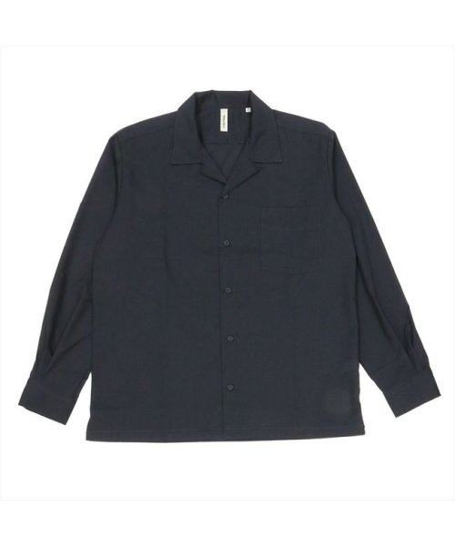 Pitta Re:)(ピッタリ)/リップストップ オープンカラー 長袖 カジュアルシャツ/img05