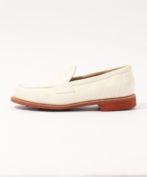 【別注】SANDERS BUTT SEAM LOAFER ホワイトバックス ローファー SEAM