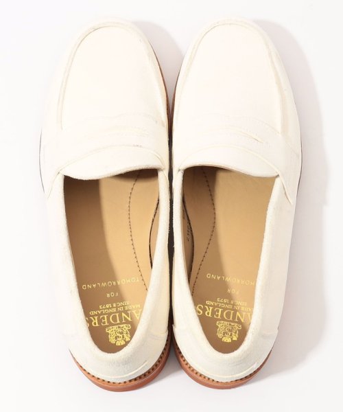 【別注】SANDERS BUTT SEAM LOAFER ホワイトバックス ローファー SEAM