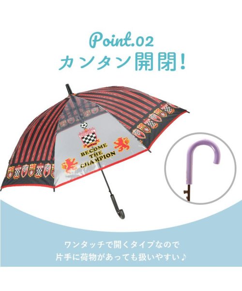 BACKYARD FAMILY(バックヤードファミリー)/amusant sous la pluie 耐風 55cm ジュニア長傘 透明/img04