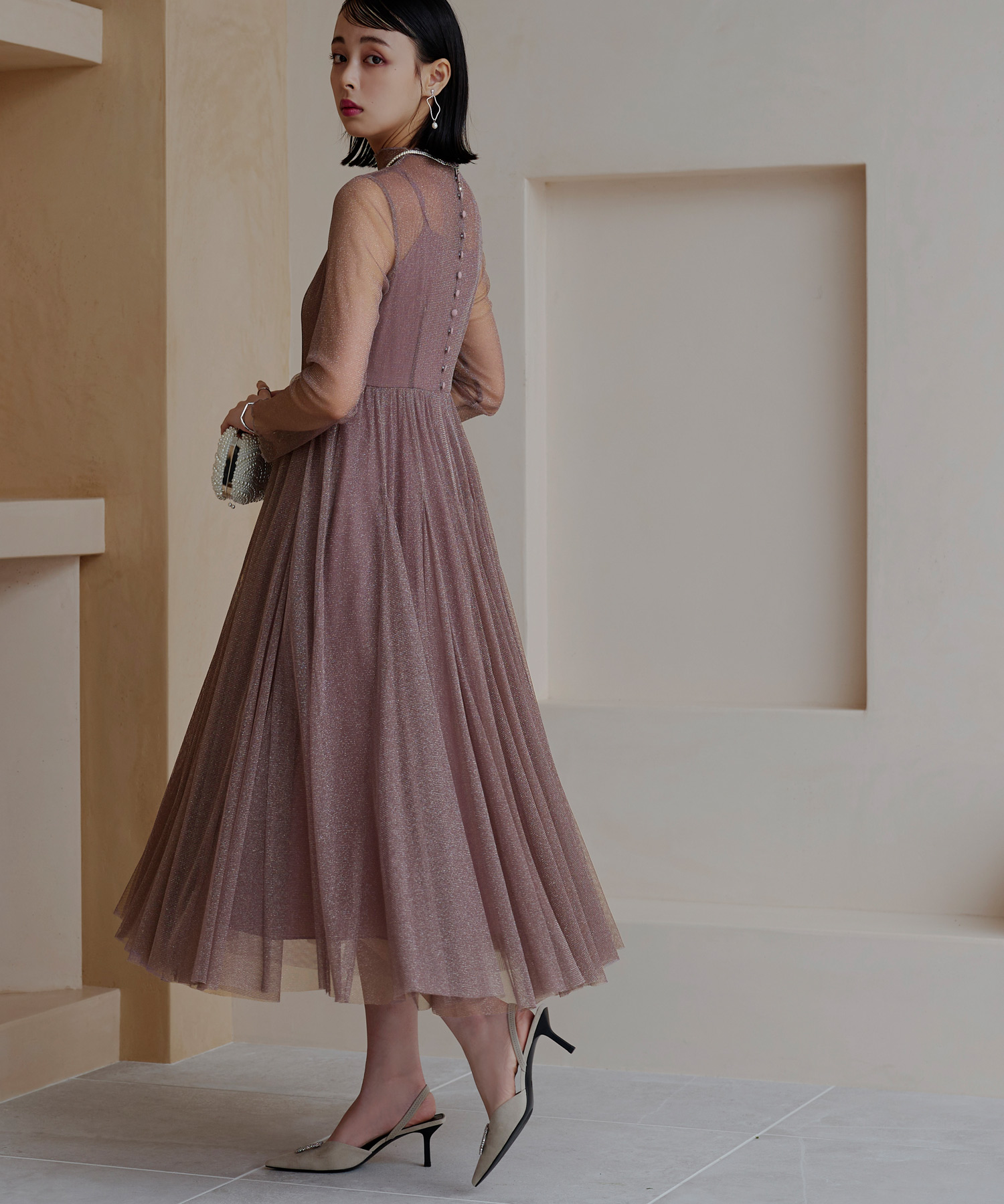 RUIRUE BOUTIQUE ラメチュールメロウワンピース