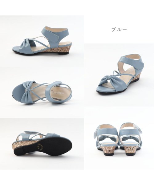 FOOT PLACE(フットプレイス)/mongmong キッズ ジュニア 女の子 サンダル 子供靴 軽量 かわいい ブルー ホワイト ネイビー ピンク 青 白 紺 SM－5132/img06