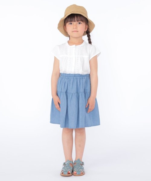 SHIPS KIDS(シップスキッズ)/SHIPS KIDS:100～130cm / ガーゼ×レース ブラウス/img06